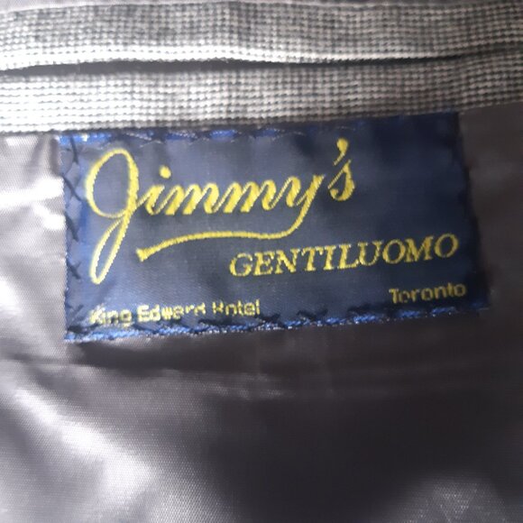 Jimmy's Gentiluomo Black & White Houndstooth Double Breasted Men's Jacket - Picture 7 of 15